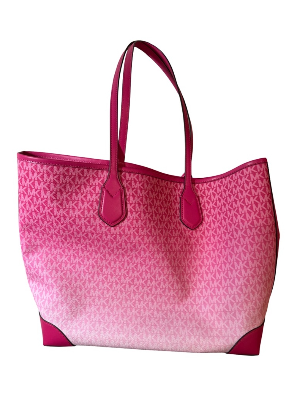 Michael Kors Hot Pink MK Logo Tote - Picture 2 of 5